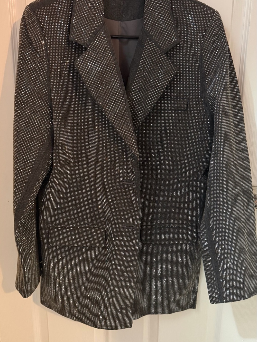 AKIRA Black Rhinestone Blazer Jacket